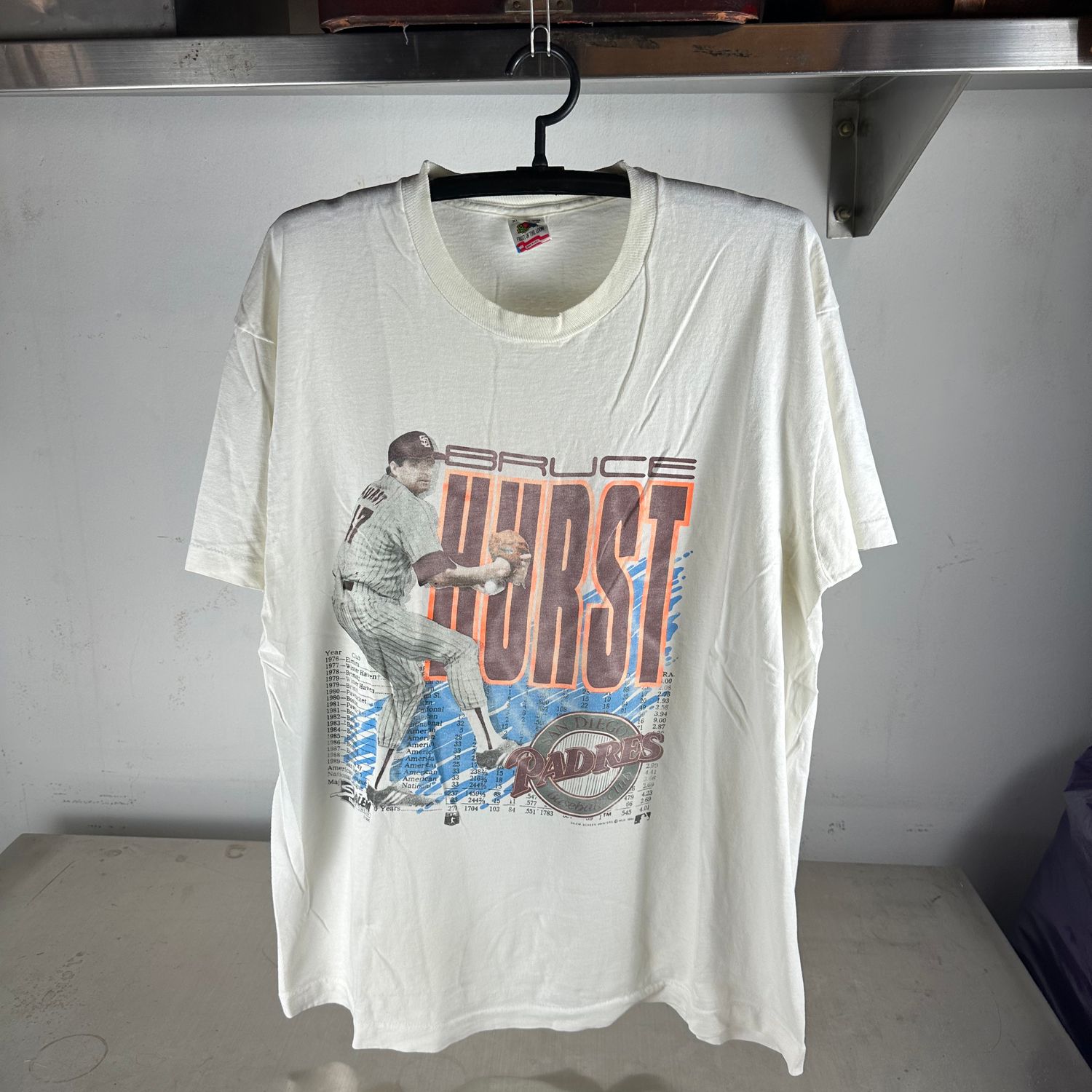 ​Vintage 1990 Bruce Hurst San Diego Padres MLB Graphic T-Shirt