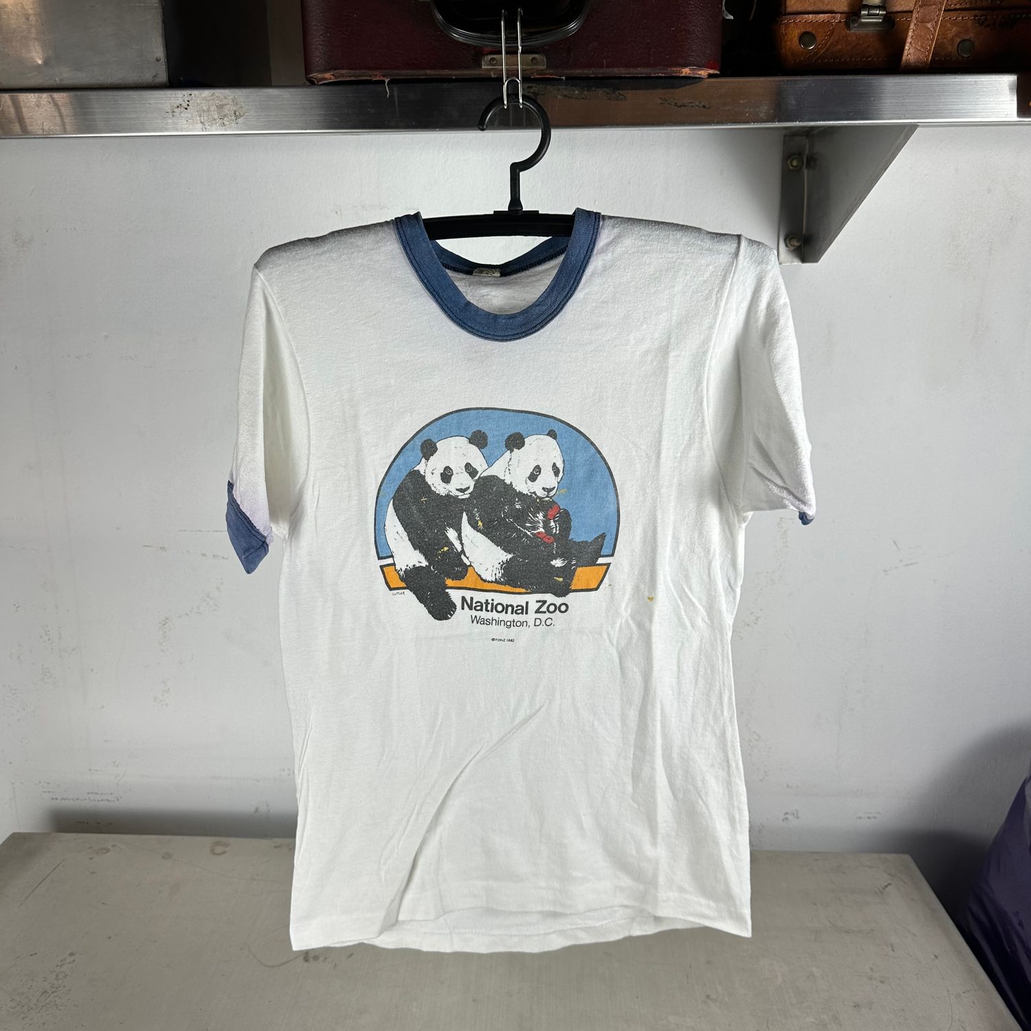 ​Vintage 1982 Washington DC National Zoo Panda Graphic Ringer T-Shirt