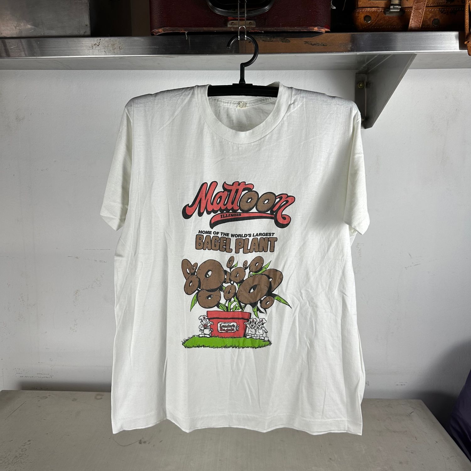 ​​Vintage 80s Bagel Plant Lender's Bagels Graphic Promo T-Shirt