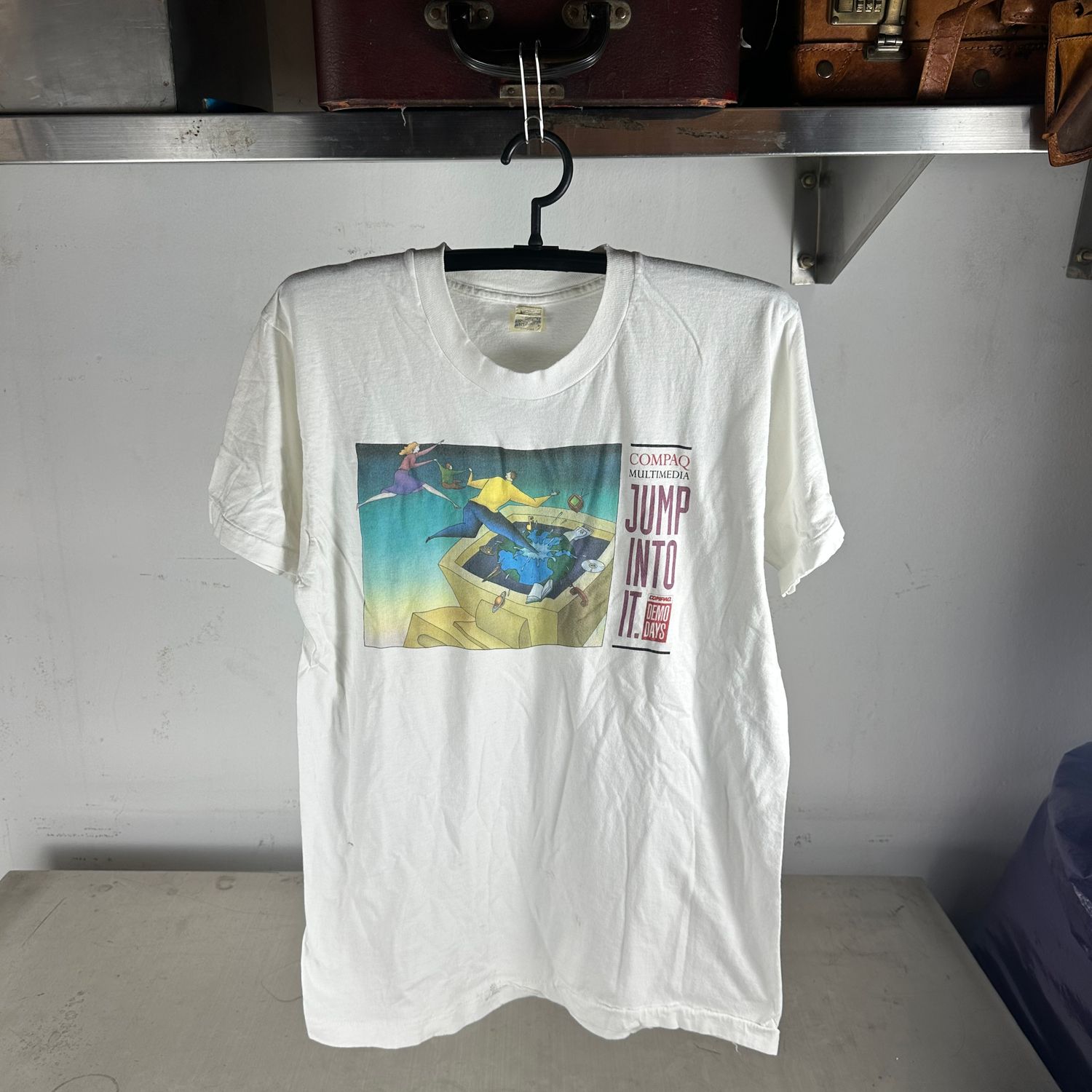 ​Vintage 80s Compaq Multimedia Jump Into It Promo Graphic T-shirt