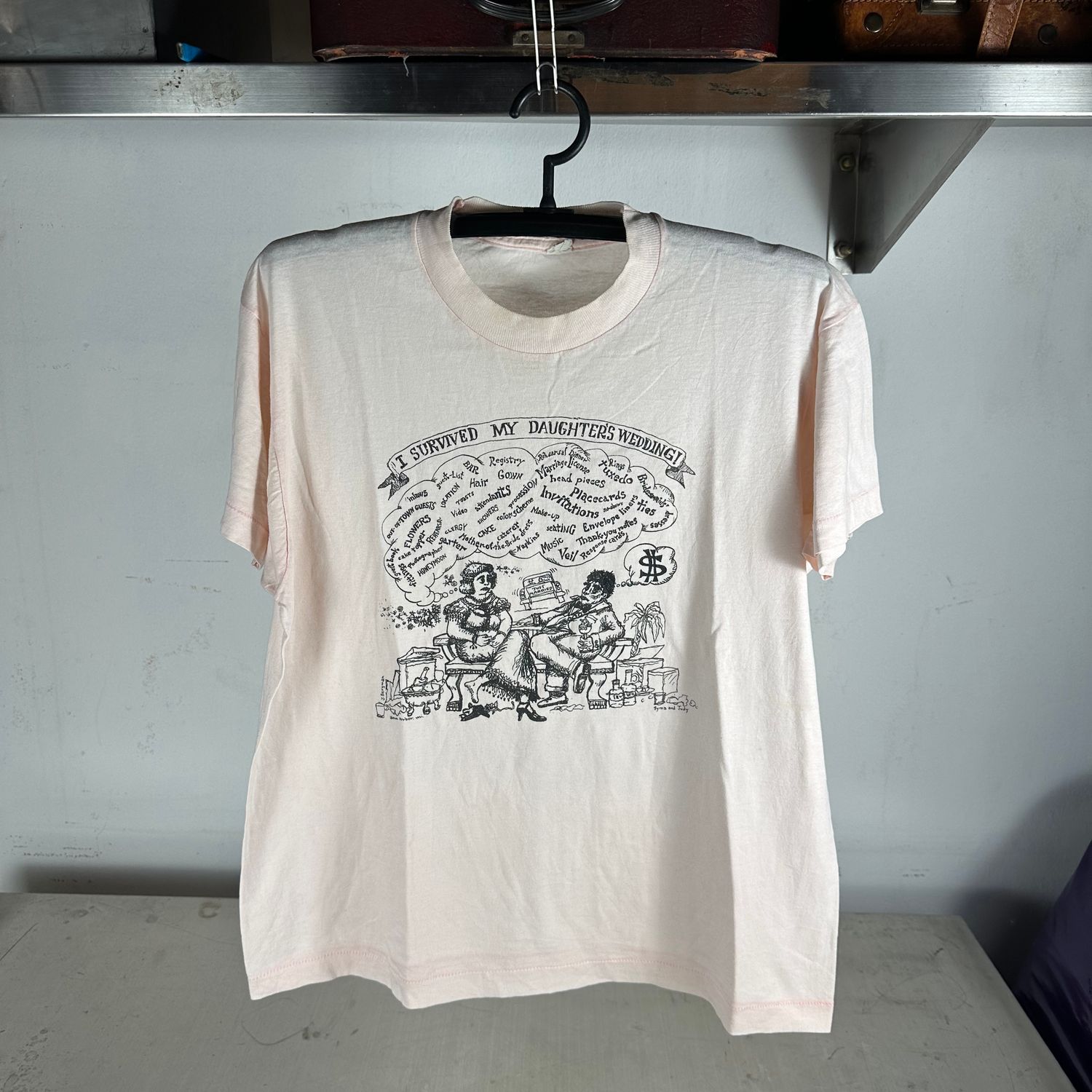 ​Vintage 80s I Survived My Daughter's Wedding Gyma And Judy Artwork T-shirt