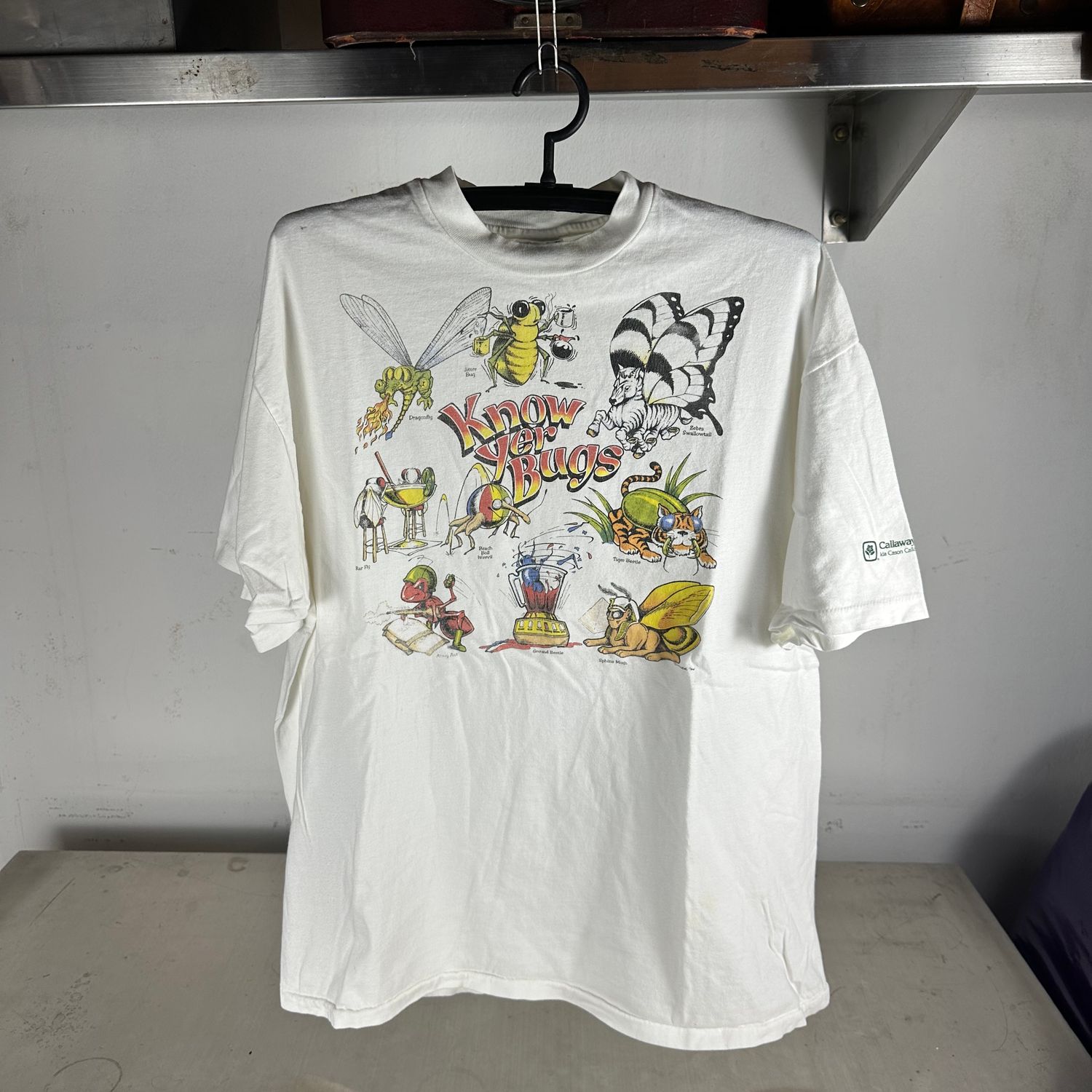 ​Vintage 90s Know Yer Bugs Callaway Gardens Nature Artwork Graphic T-shirt  80