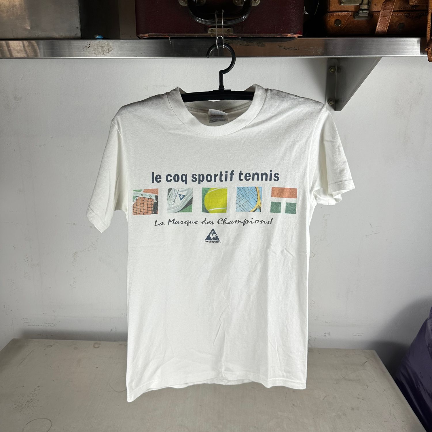 ​Vintage 90s Le Coq Sportif Tennis Artwork Graphic T-shirt