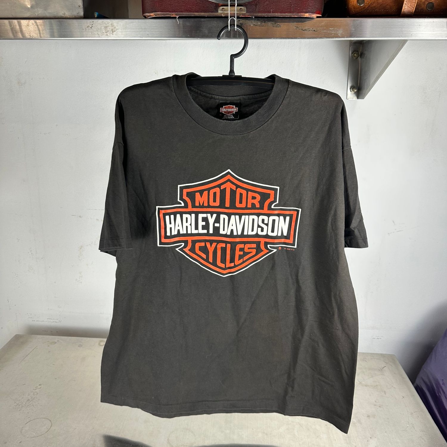 ​Vintage 1995 Harley Davidson Motorcycle Double Sided Graphic XL T-shirt