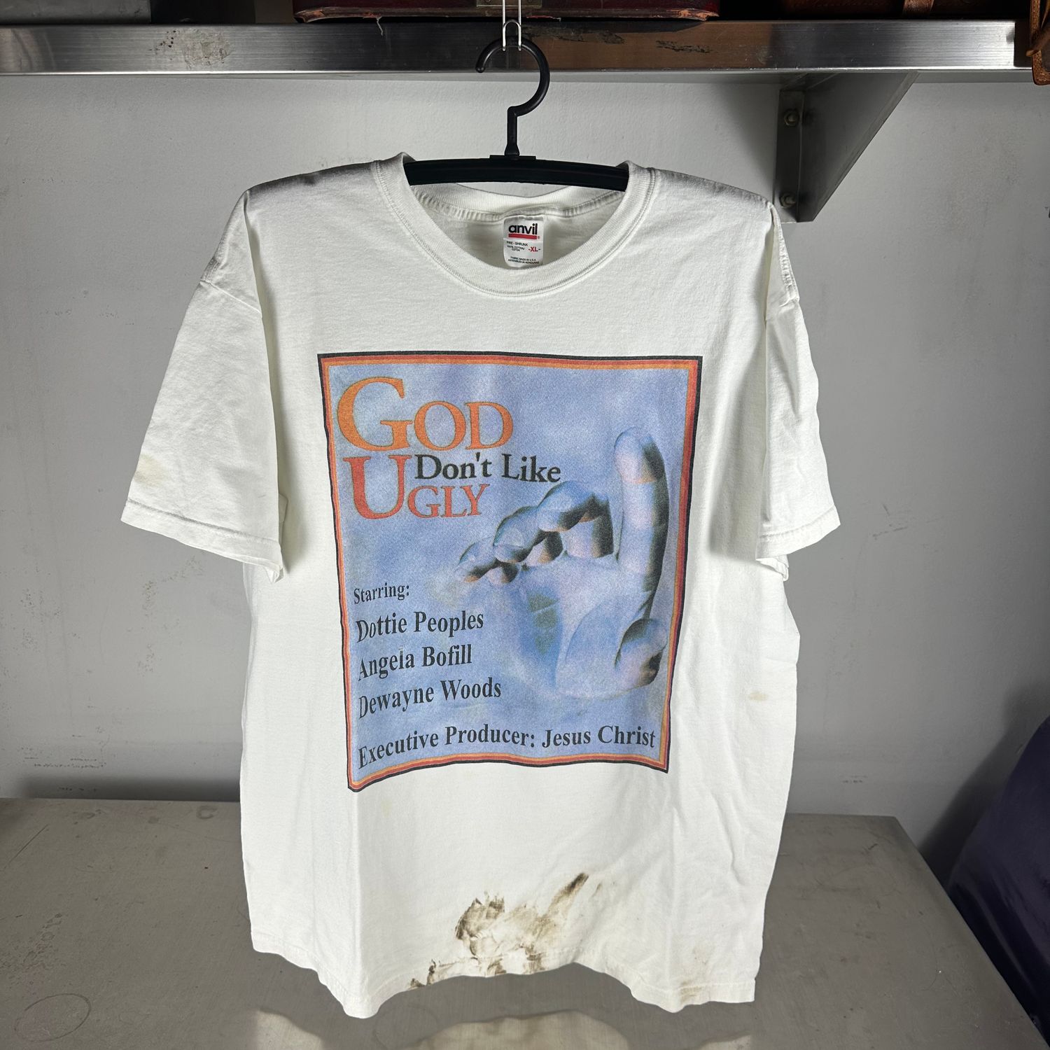 ​Vintage 90s God Don't Like Ugly Gospel Stage Play Double Sided T-shirt