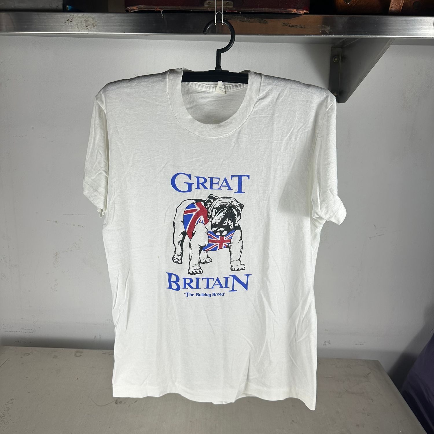 ​​​Vintage 80s British Bulldog Dog Breed Graphic Single Stitch T-shirt