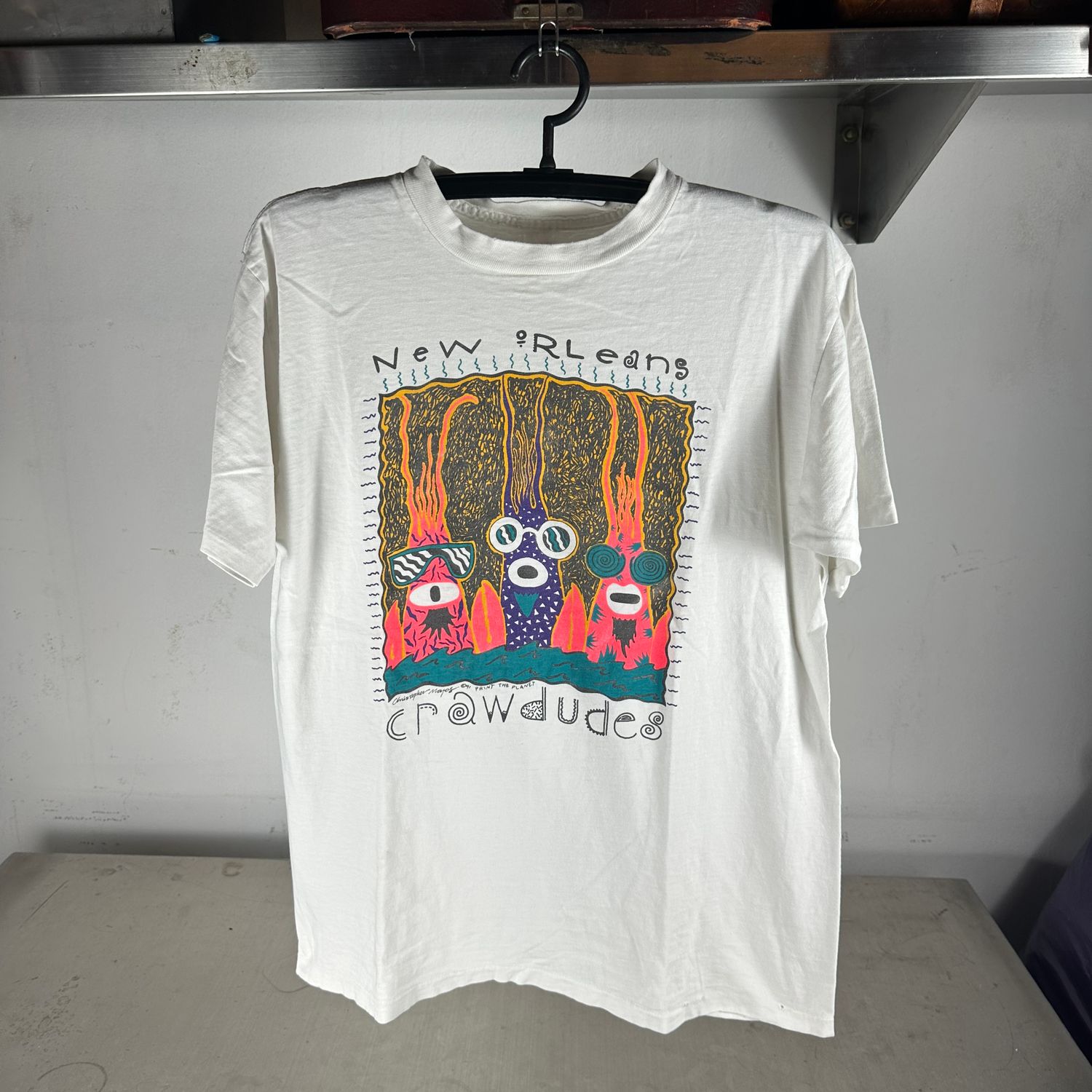 ​Vintage 1991 New Orleans Crawdudes Artwork Graphic T-shirt
