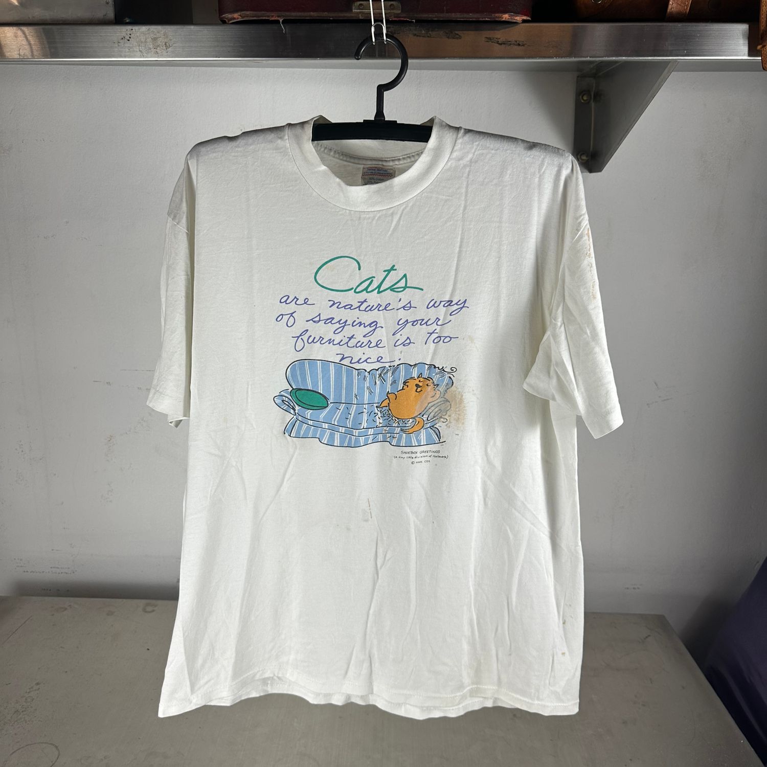 ​​Vintage 90s Cats Are Nature's Way Of Saying Your Furniture Is Too Nice! Artwork T-shirt