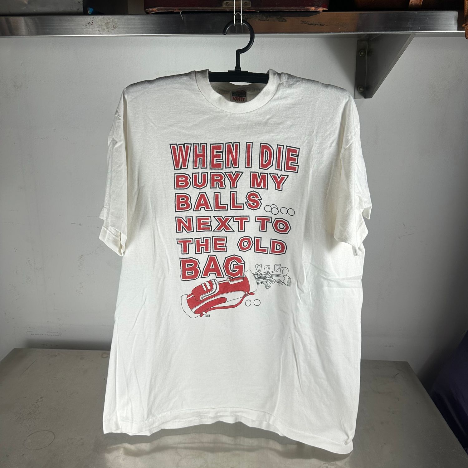 ​Vintage 90s When I Die Bury My Balls Next to the Old Bag Golf Humor T-shirt