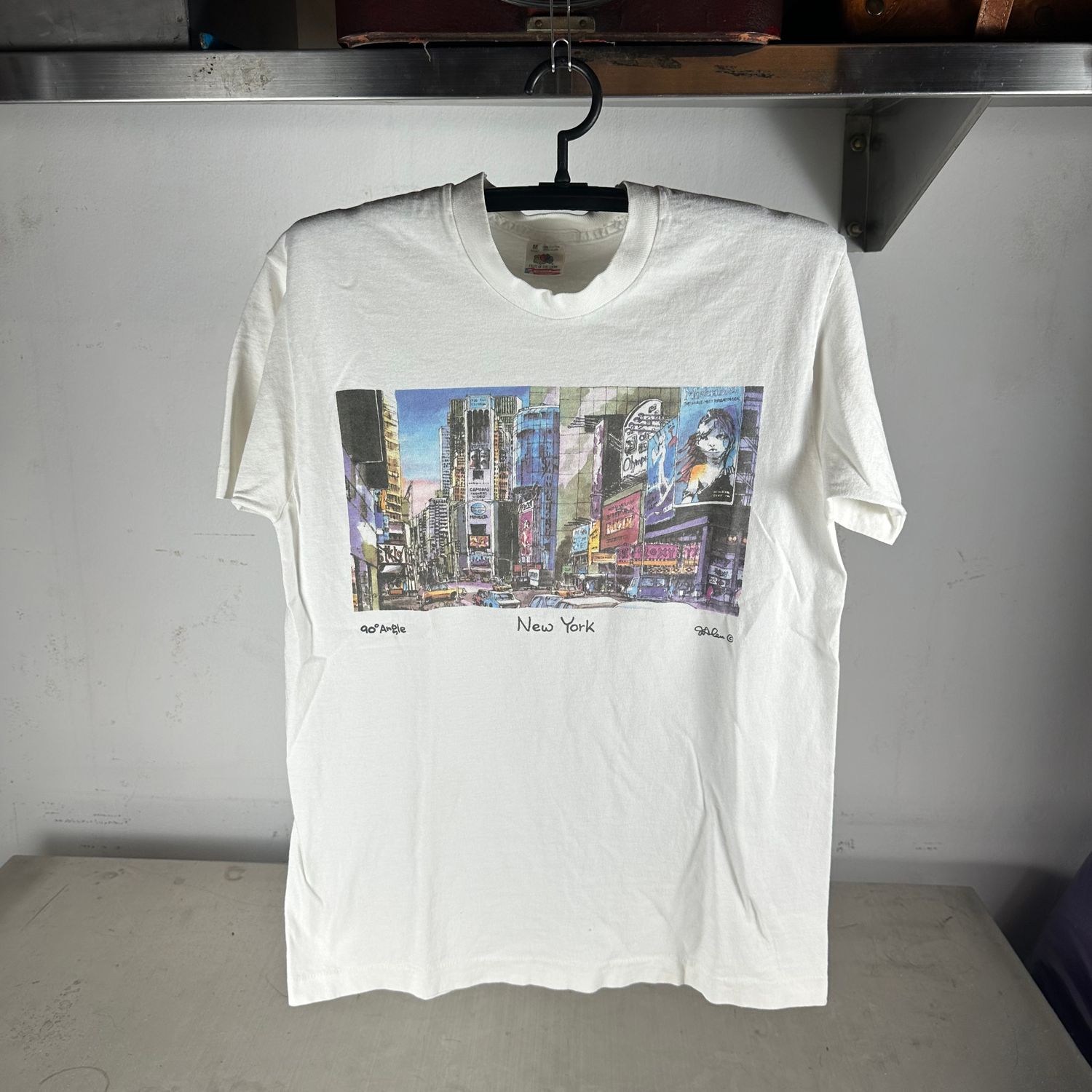 ​​Vintage 1990 New York City Times Square Artwork Graphic Single Stitch T-shirt
