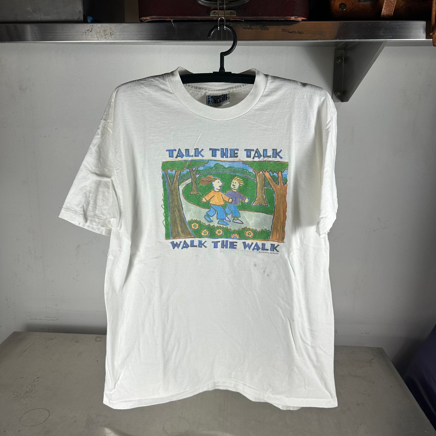 ​Vintage 90s Talk The Talk Walk The Walk Artwork Single Stitch T-shirt