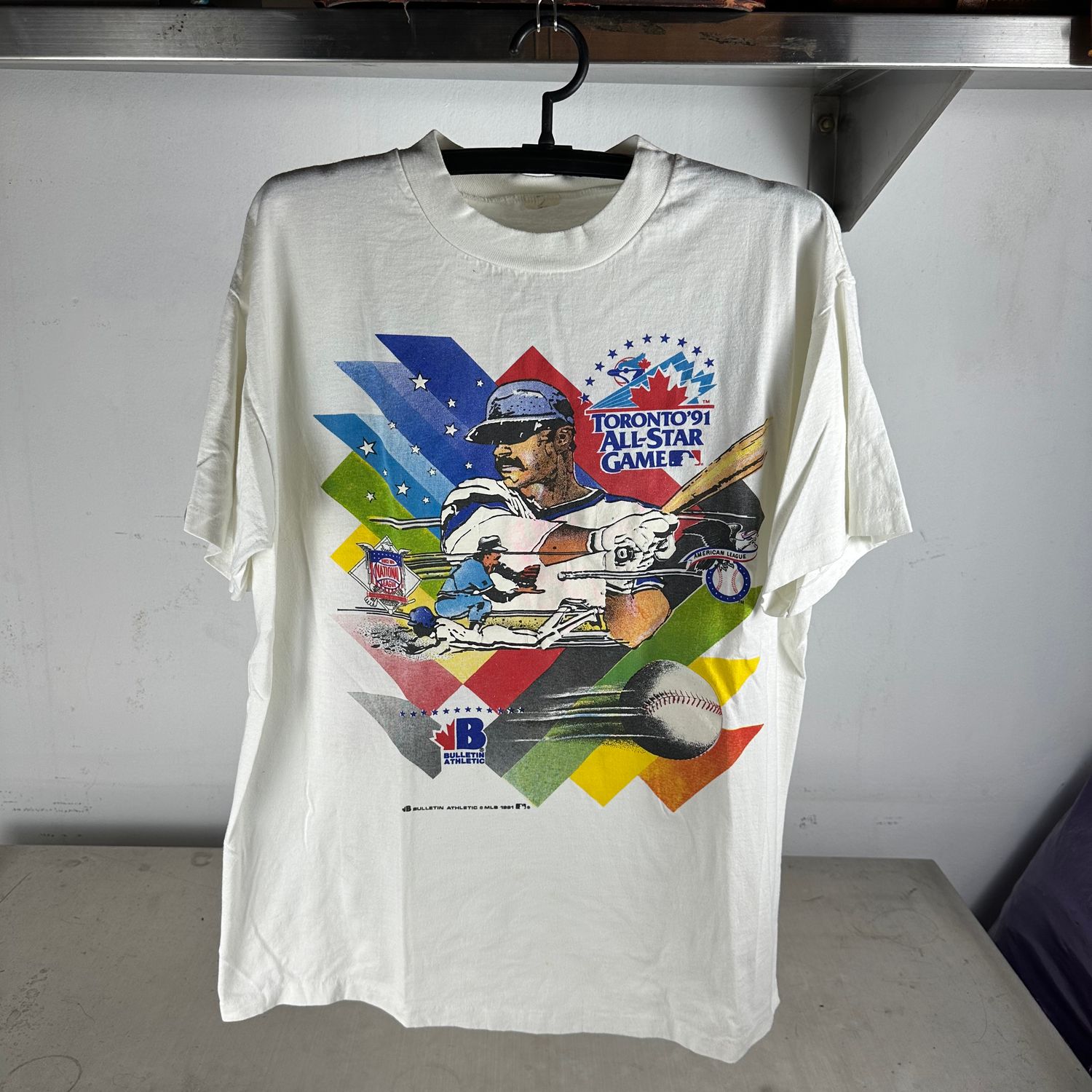 ​Vintage 1991 MLB Toronto All-star Game Bulletin Athletic Graphic T-shirt