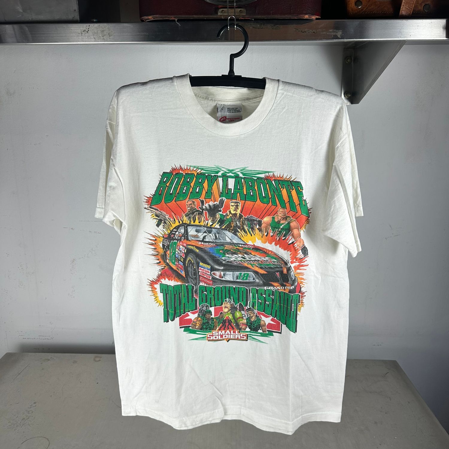 ​Vintage 1998 Small Soldiers Bobby Labonte Nascar Double Sided Graphic T-shirt