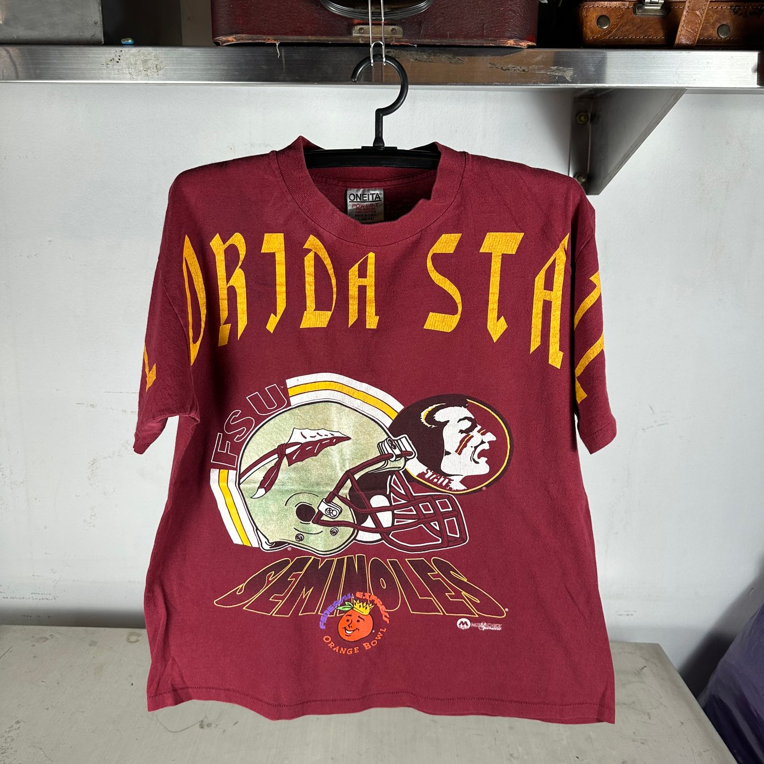 ​Vintage 90s FSU Seminoles NCAA Orange Bowl Graphic T-shirt
