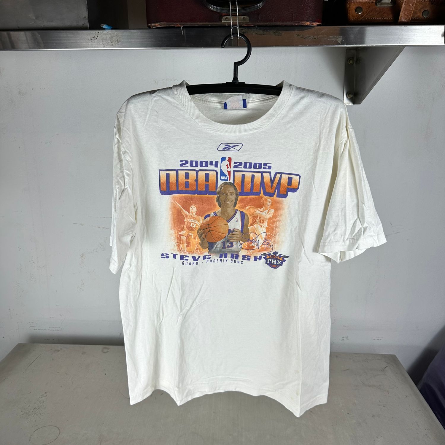 ​Vintage 2004-05 Steve Nash Phoenix Suns NBA MVP Graphic Reebok T-shirt