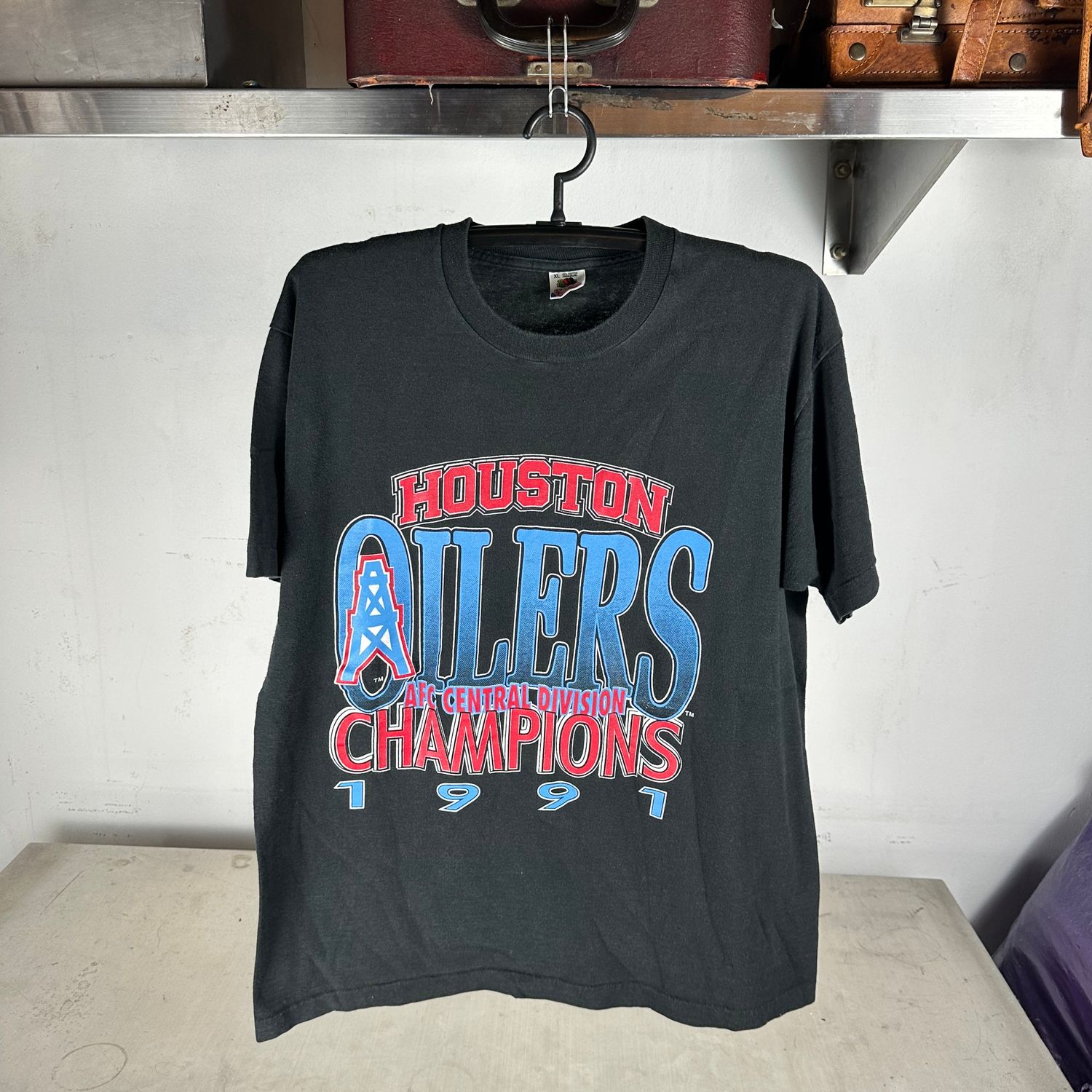 ​Vintage 1991 Houston Oilers NFL AFC Champions Graphic T-shirt