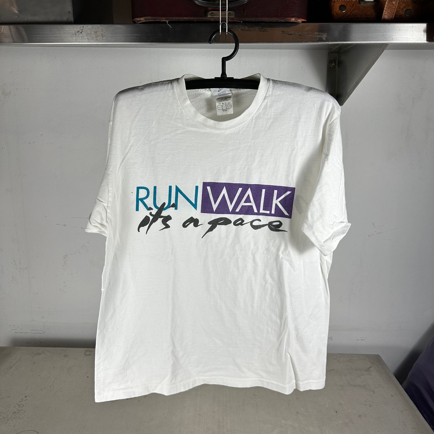 ​Vintage Nike 90s Run Walk It's A Pace Not A Race Graphic T-shirt