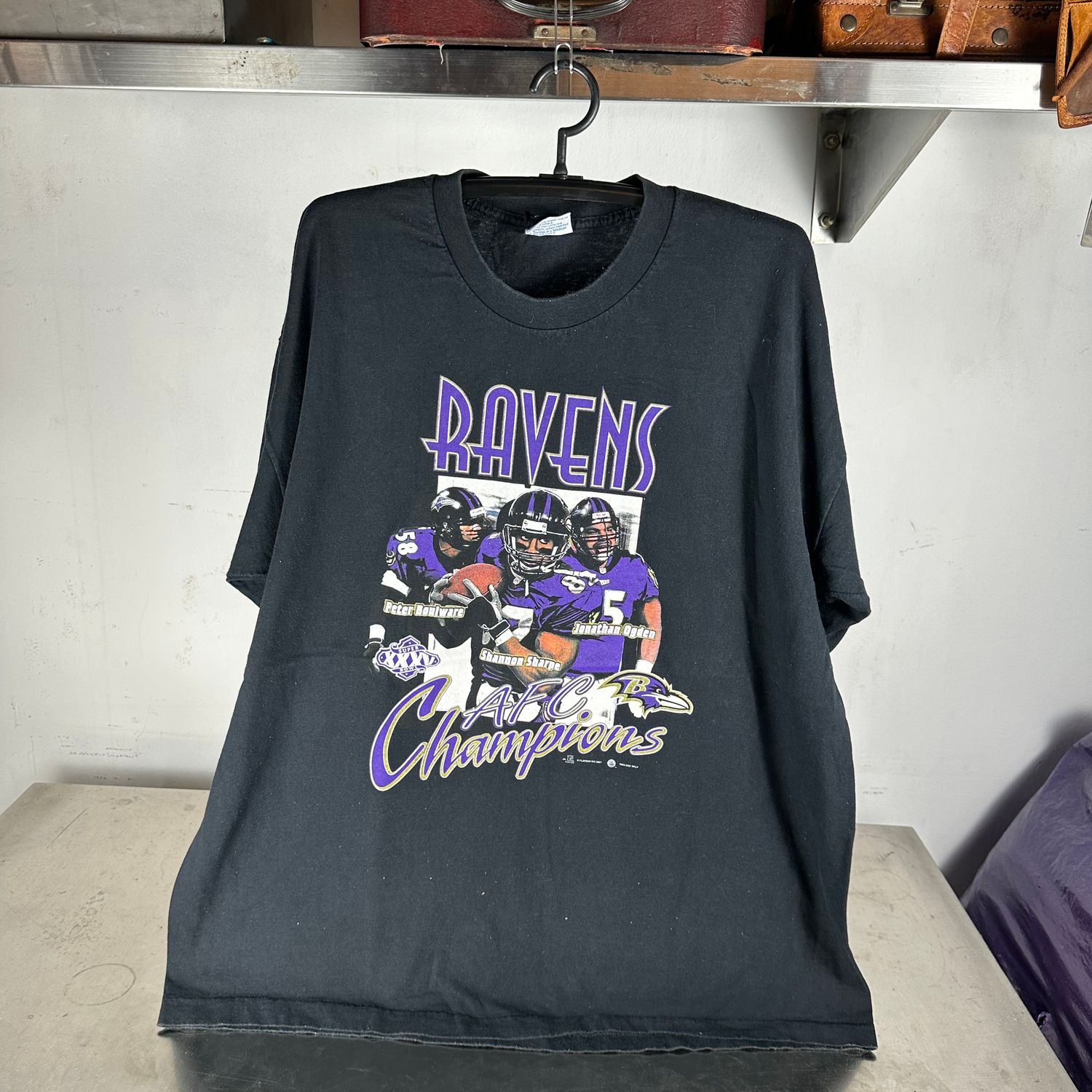 ​Vintage 2001 Baltimore Ravens NFL AFC Champions Graphic 3XL T-shirt