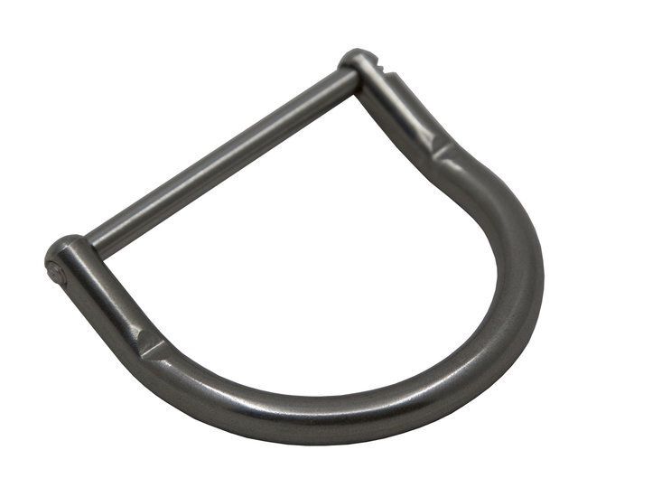 D-ring bended 40 of 50 mm inox met schroef