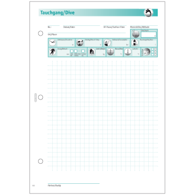 Big-Scuba Logboekblaadjes SINGLE