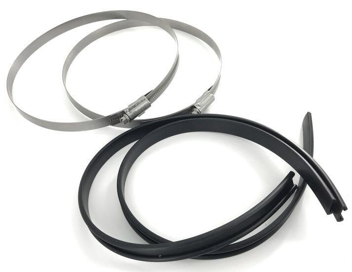 RVS Tank Clips with Rubber 130-150 mm (7L)