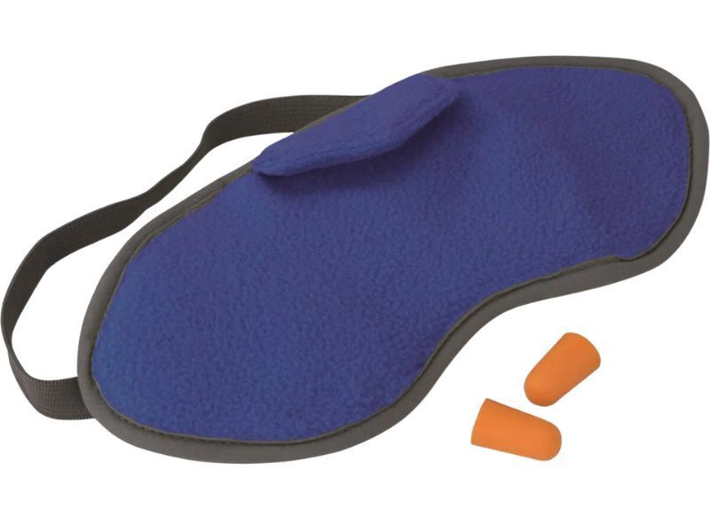 Oogmasker (fleece) en oordopjes