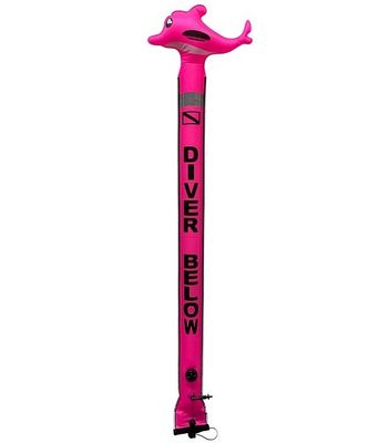 Q-dive SMB de luxe pink 180 lang met dolfijn
