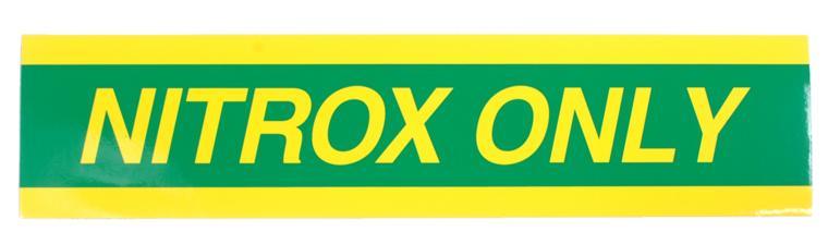 Nitrox only duikfles Sticker