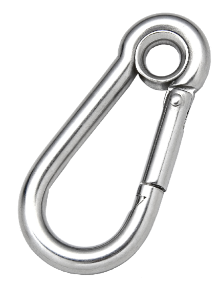 Snap Hook RVS met oog 50-100 mm