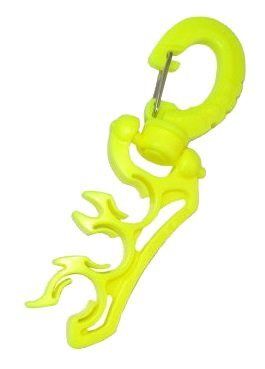 Slanghouder geel X3 met clip