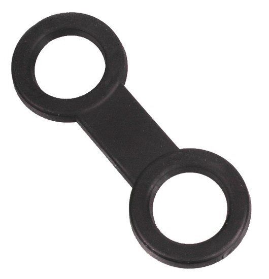 Snorkelhouder zwart rubber