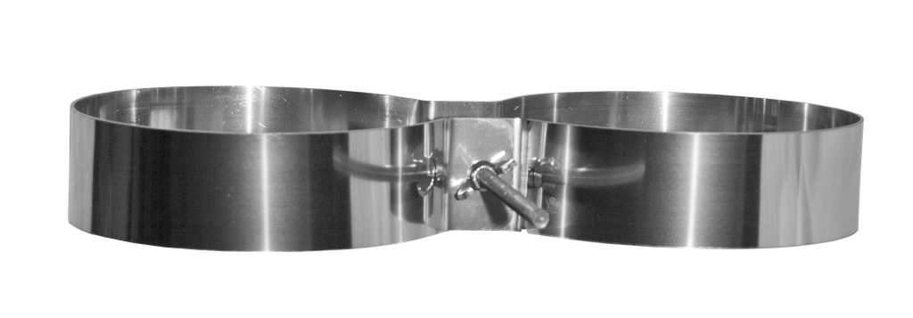 Inox band 50 mm  diameter 140 mm Dubbel Set 7 L