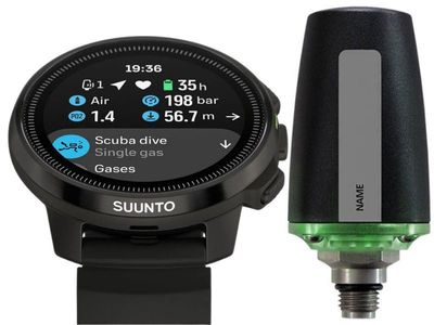 Suunto Ocean All Black duikcomputer met Tank POD Suunto Ocean All Black duikcomputer met Tank POD
