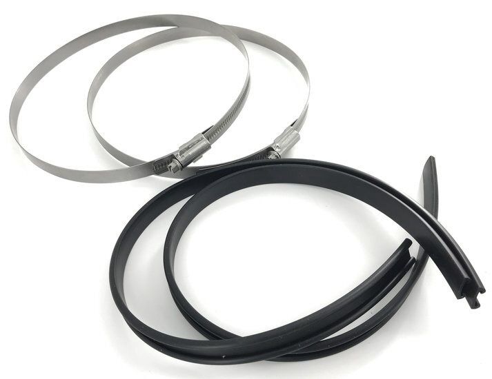RVS Tank Clips with Rubber 160-180 mm (10L)