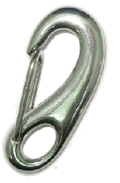 Rounded Spring Hook RVS 65 mm