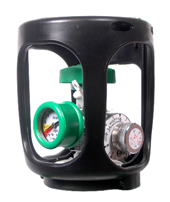 Zuurstoffles 5 Liter/200 Bar met Quick Release + Vuladapter