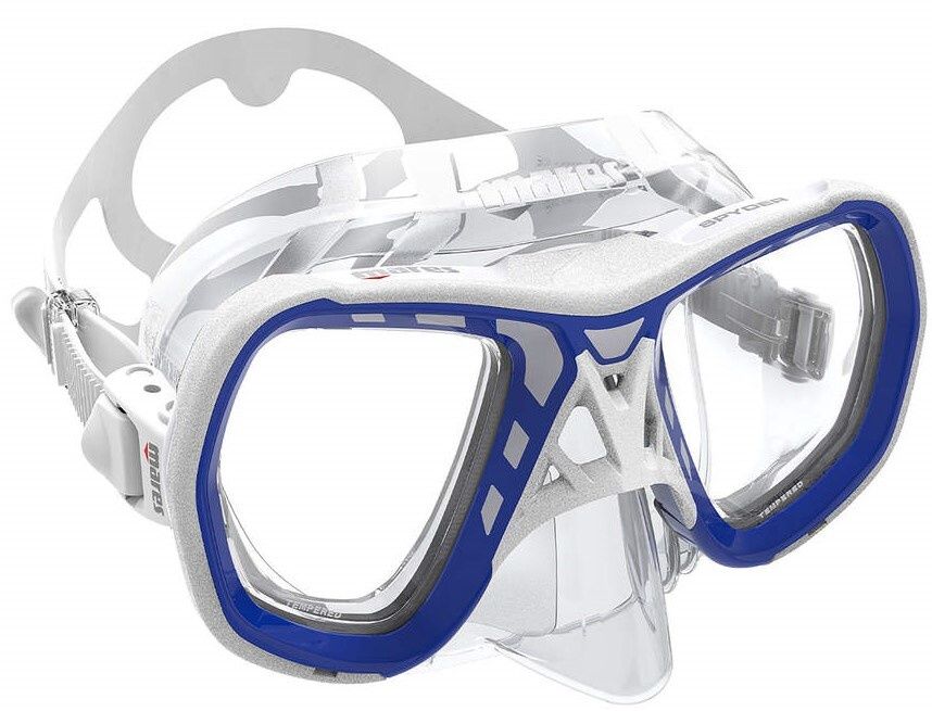 Mares duikbril Spyder, Kleur: Wit Blauw