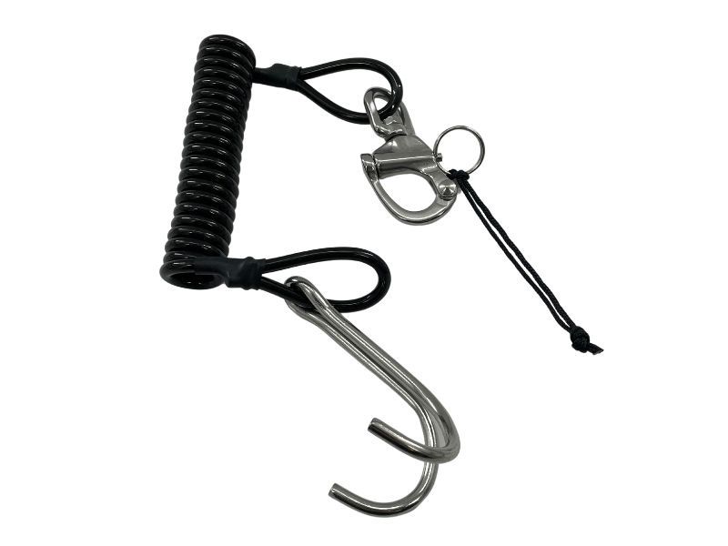 Rifhaak Dubbele Haak Spiraal met Stalen kabel + Quick Connector