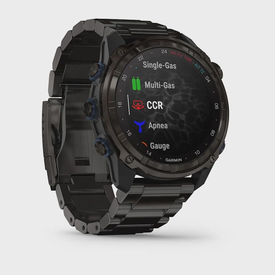 Garmin Descent Mk3i – 51 mm Carbon grey DLC titanium met DLC titanium band