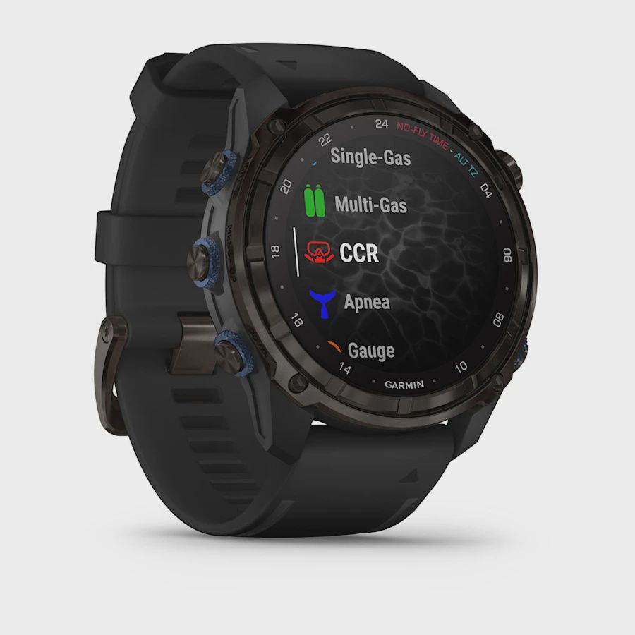 Garmin Descent Mk3i – 51 mm Koolstofgrijs DLC titanium met zwarte silicone band