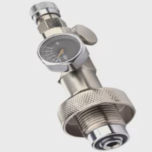 Vuladapter met manometer 300 Bar DIN + snelkoppeling
