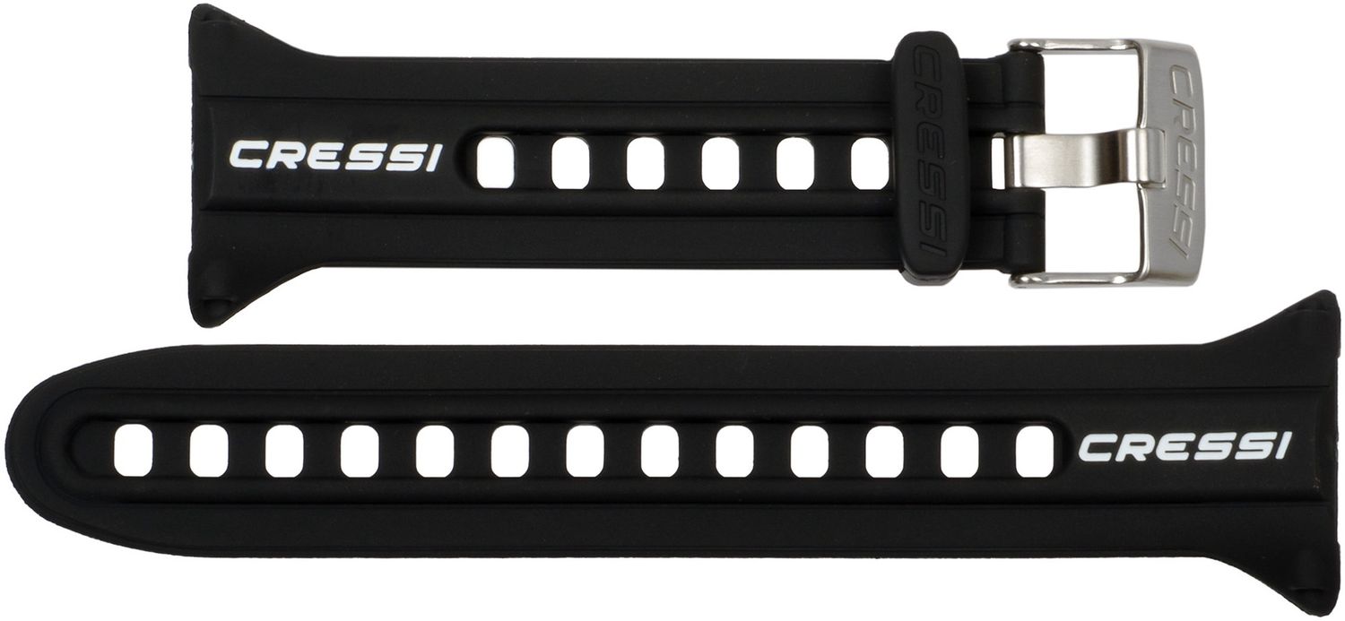 Cressi computer watches watchband Silicone Black-White