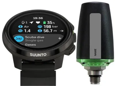 Suunto Ocean All Black duikcomputer met Tank POD