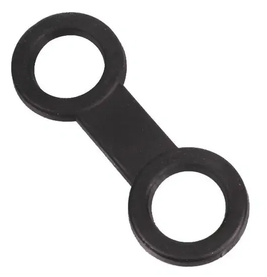 Snorkelhouder zwart rubber