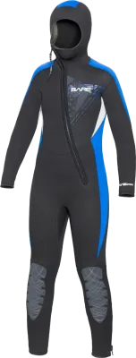 Bare 7/6mm Manta Hooded Blue Kids