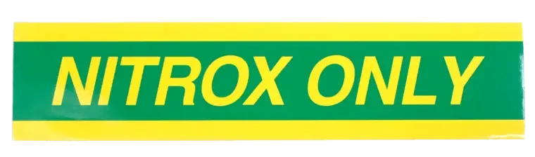 Nitrox only duikfles Sticker