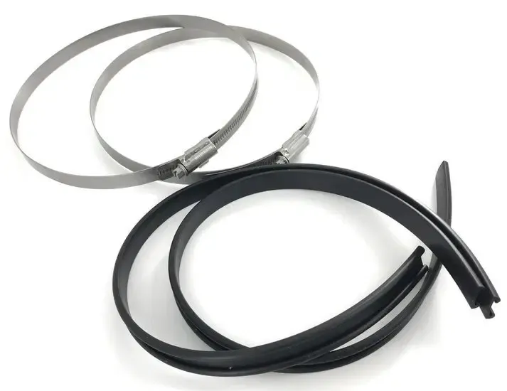 RVS Tank Clips with Rubber 160-180 mm (10L)