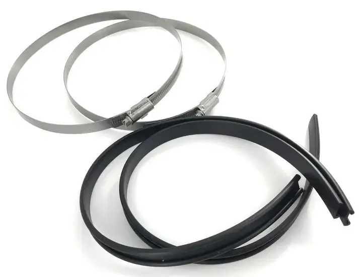 RVS Tank Clips with Rubber 130-150 mm (7L)