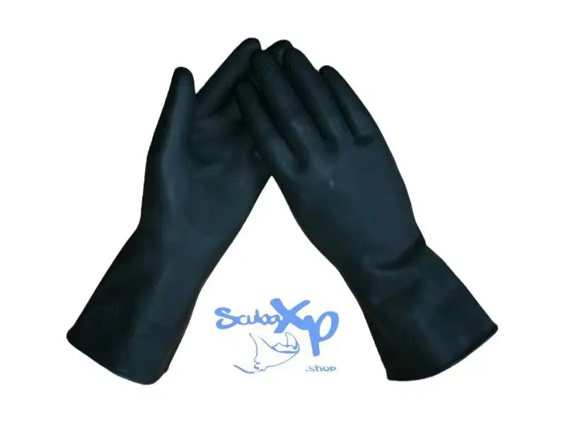 Black Rubber Latex 1.6mm Gloves "KUBI