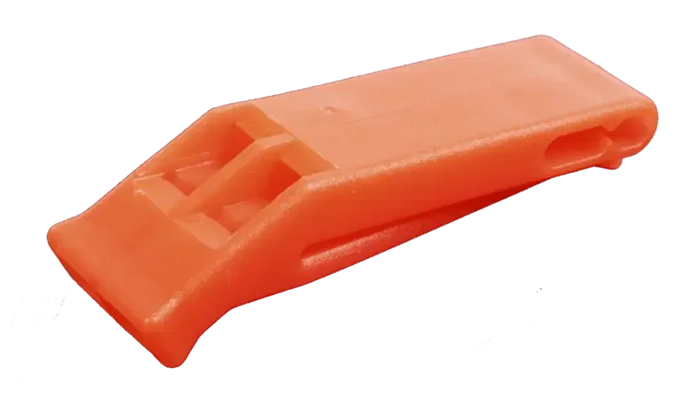Standard SOS fluitje met clip